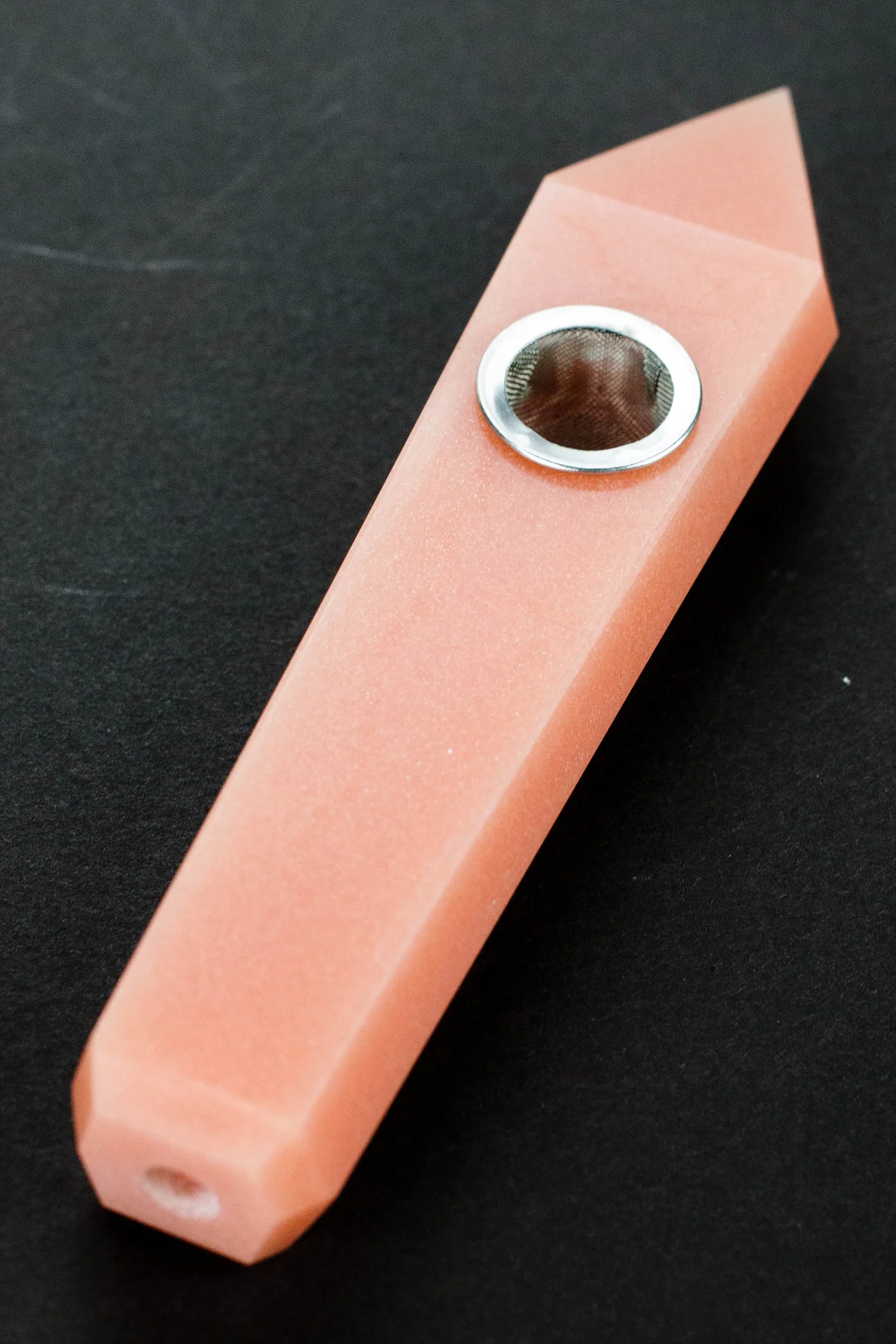 Red - Glow-In-The-Dark Luminous Crystal Stone Smoking Pipe No Choke (5)