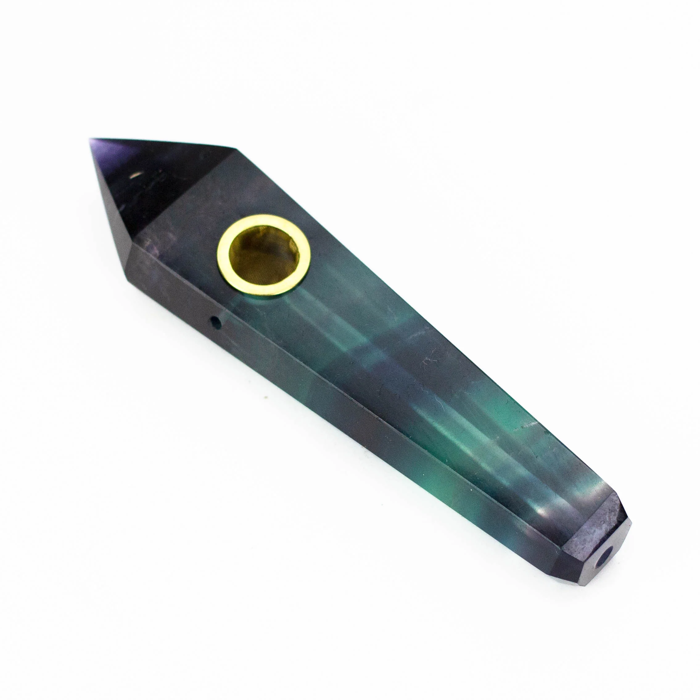 Rainbow Fluorite - Crystal Pipe With Choke (1)