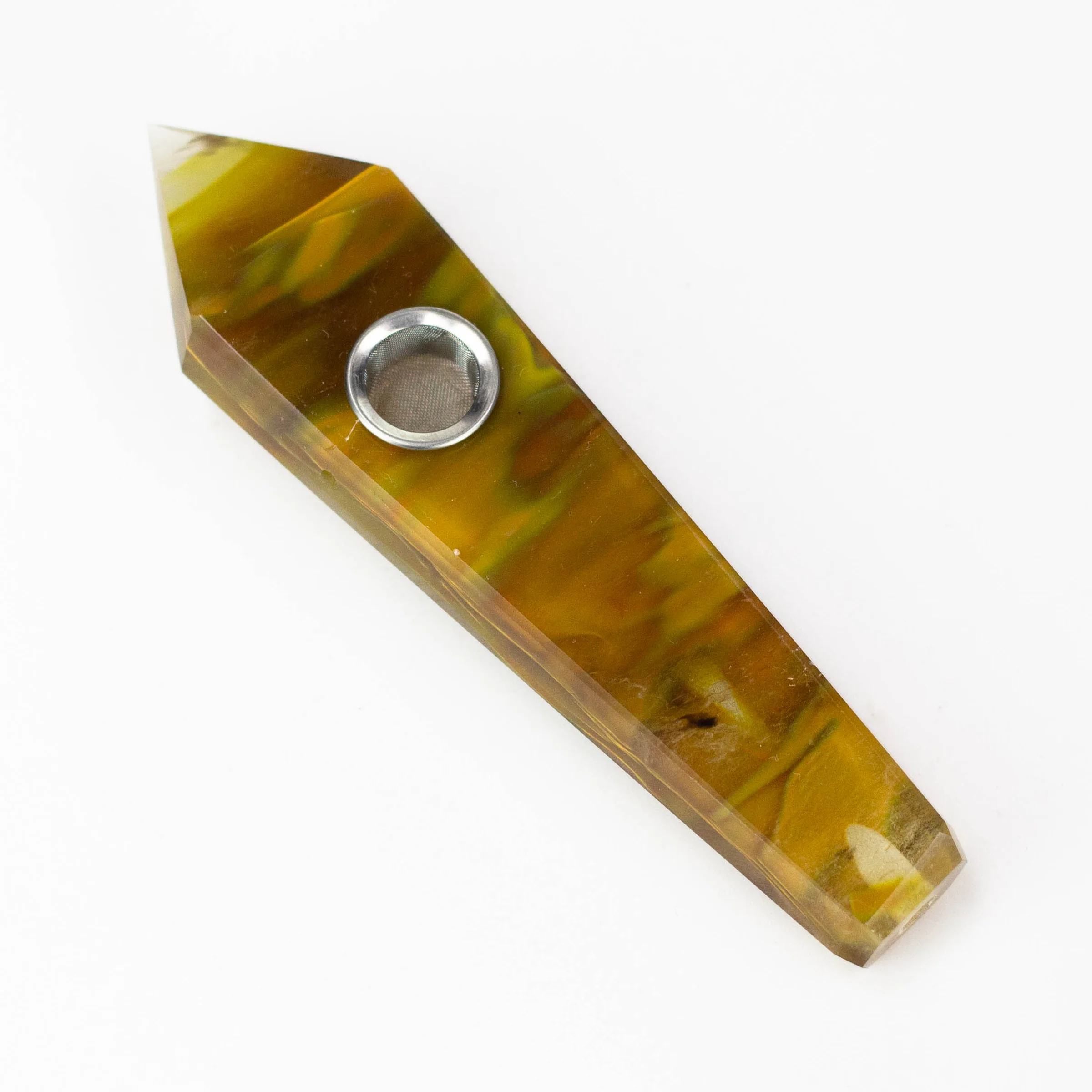 Red Agate - Crystal Pipe With Choke